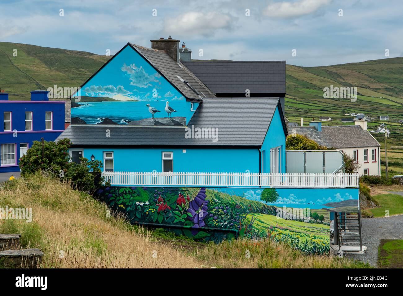 Street Art in Ballydonegan, Beara Peninsula, Co. Kerry, Irland Stockfoto