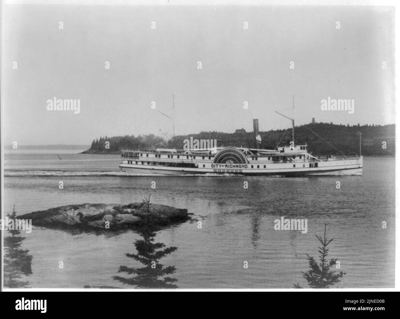 Die Stadt Richmond am Eingang des Castine Harbor Stockfoto