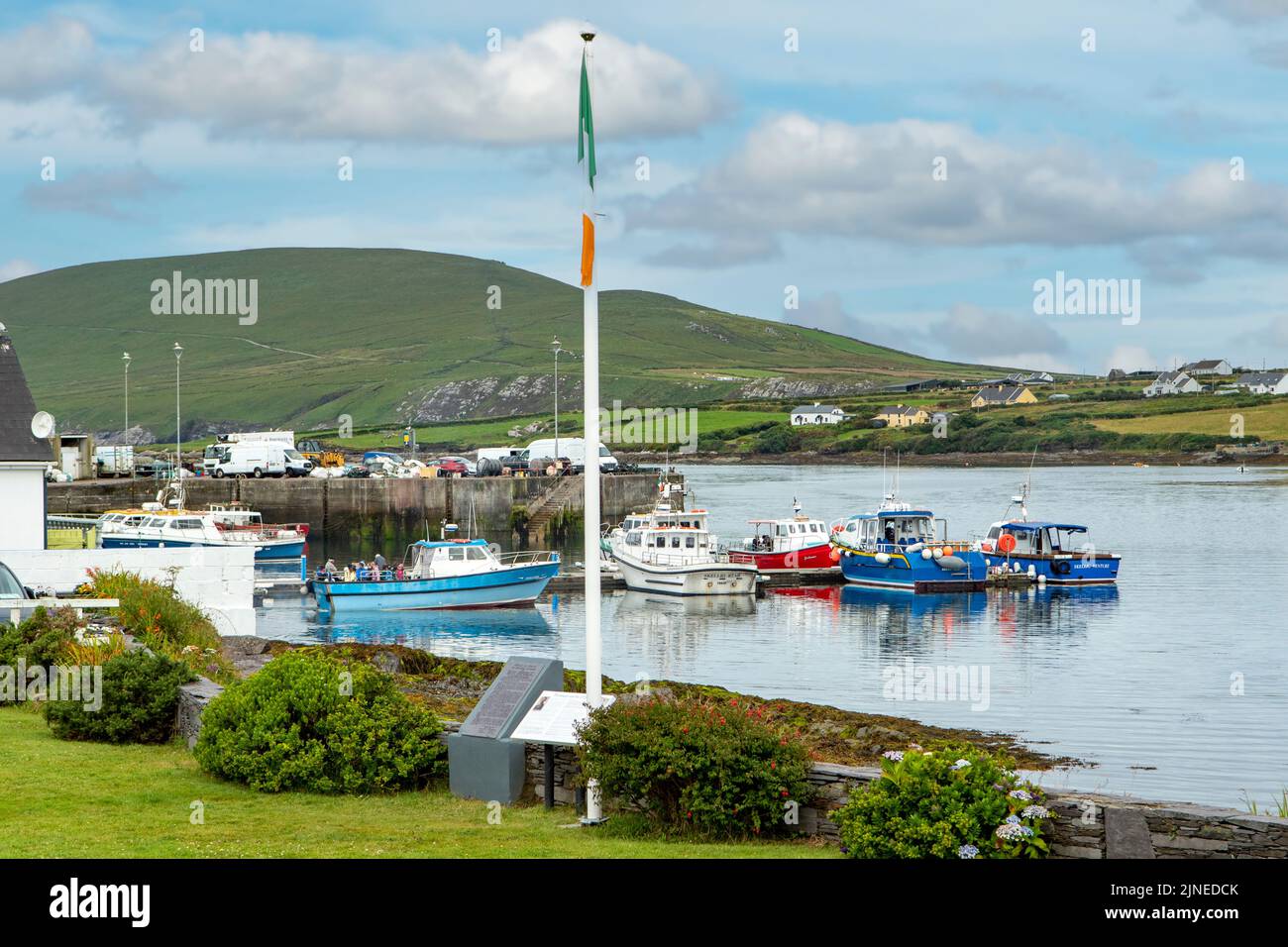 Hafen in Portmagee, Ring of Kerry, Co. Kerry, Irland Stockfoto