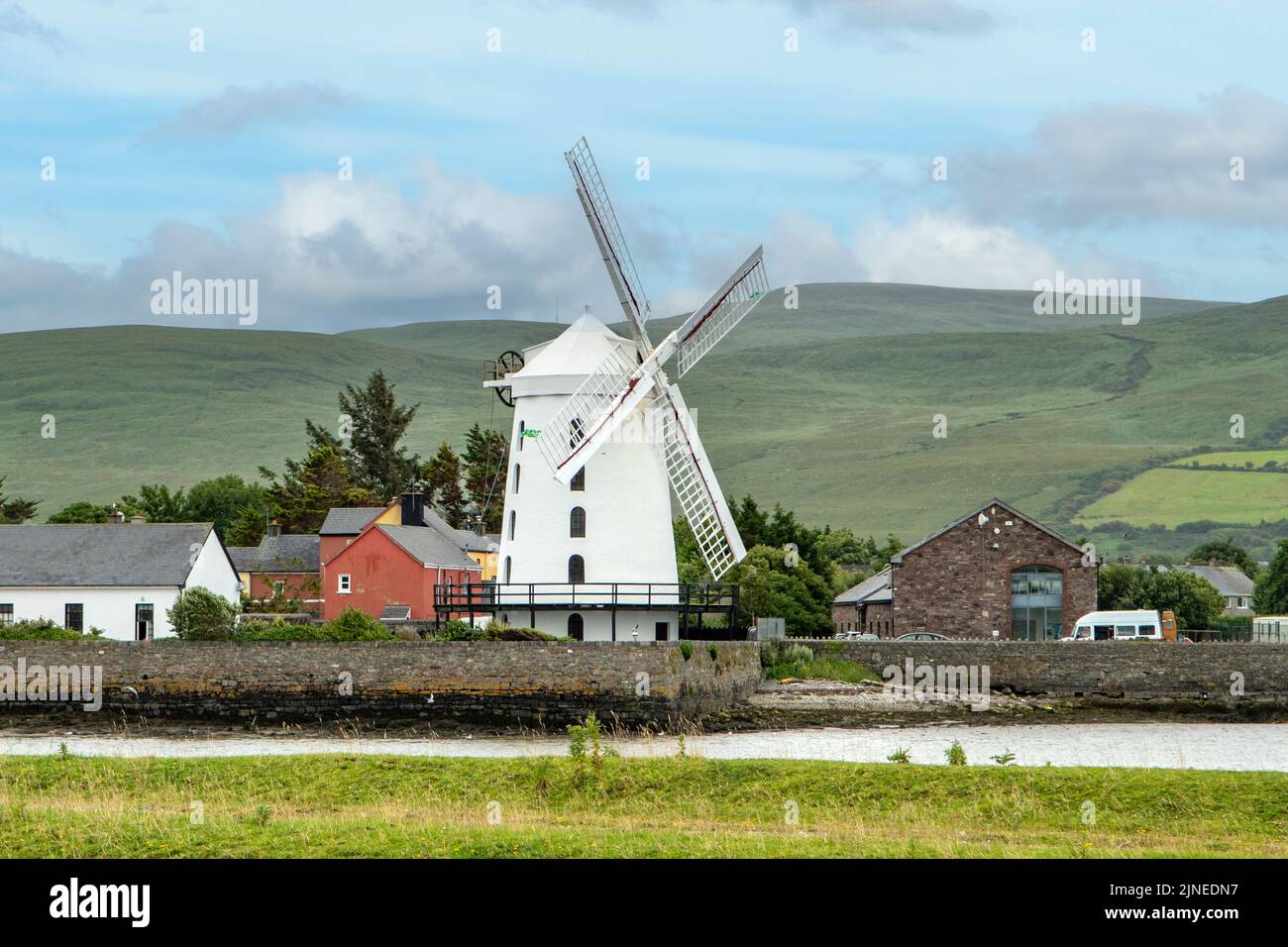 Windmühle in Blennerville, in der Nähe von Tralee, Co. Kerry, Irland Stockfoto