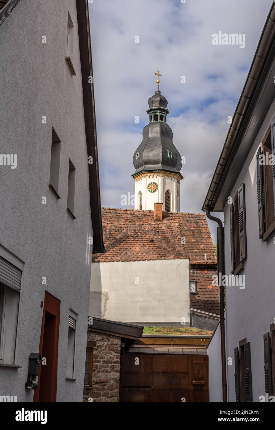 Läutturm der Ehem. St. Georgs-Kirche (der Glockenturm der ehemaligen St. Georgs-Kirche), Speyer Stockfoto