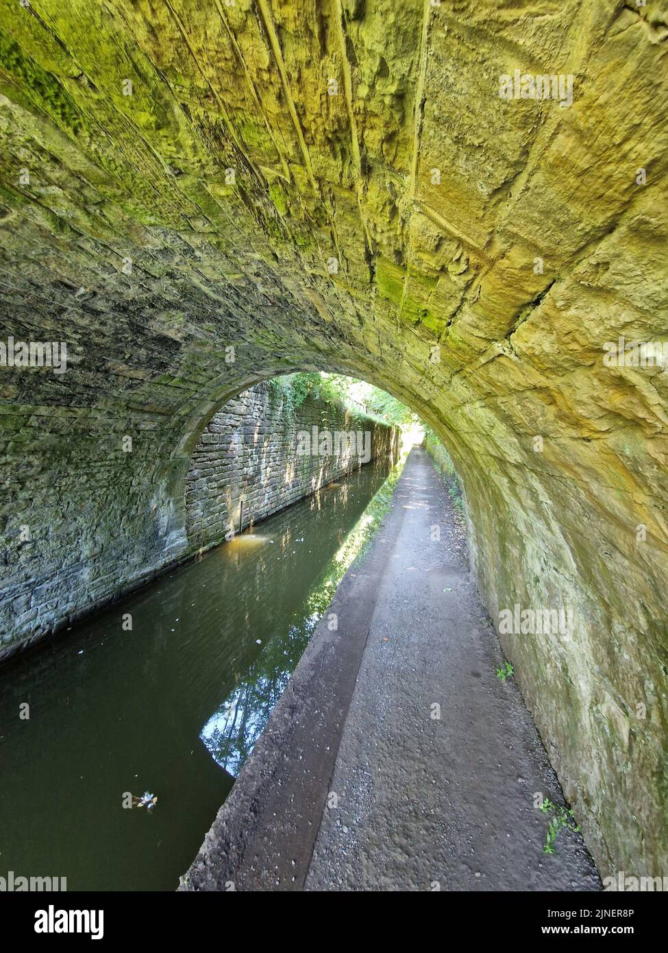 Peak Forest Canal Bridge in der Nähe des Marple Viaduct. UK Stockfoto