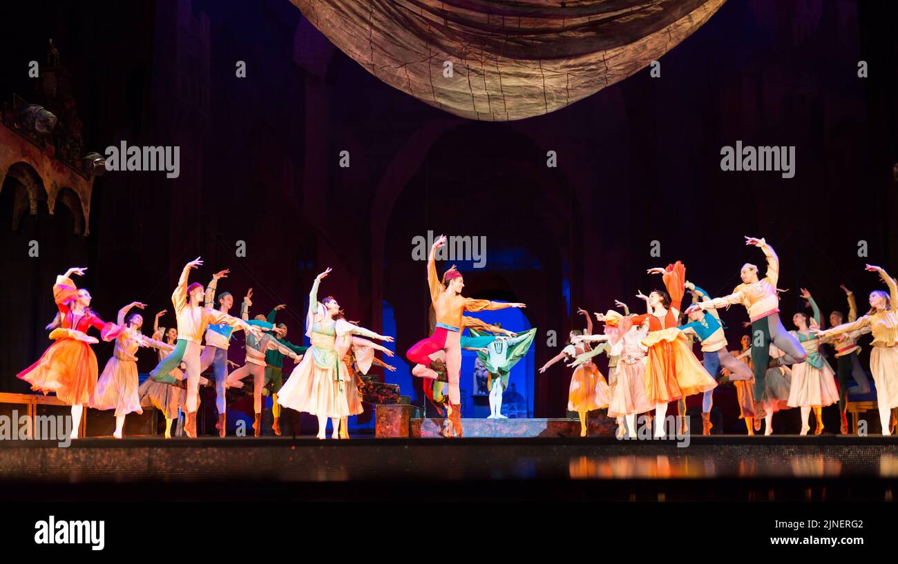 Aufführung von Romeo und Julia an der Staatsoper und am Balletttheater in Minsk Stockfoto