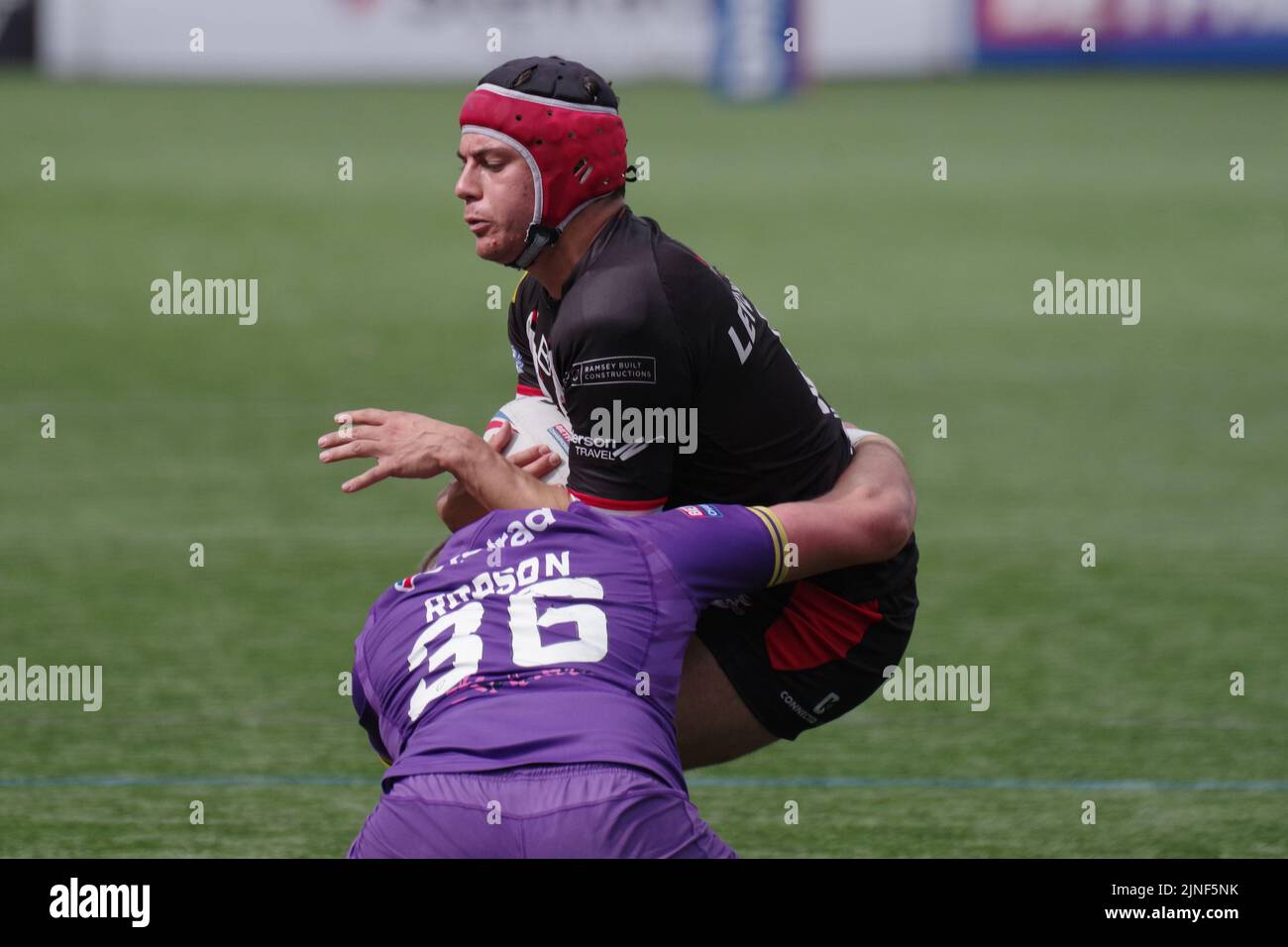 Newcastle upon Tyne, England, 7. August 2022. Ellis Robson spielt bei der Betfred Championship im Kingston Park für Newcastle Thunder gegen Oliver Leyland aus London Broncos. Quelle: Colin Edwards Stockfoto