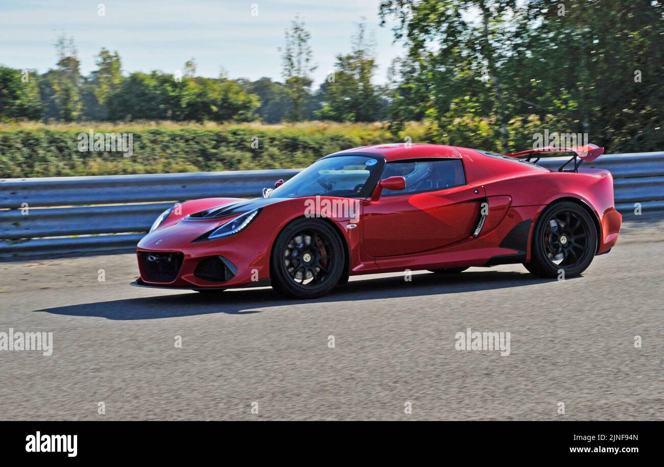 Lotus Exide Sportwagen auf der Rennstrecke Tag Frankreich Stockfoto