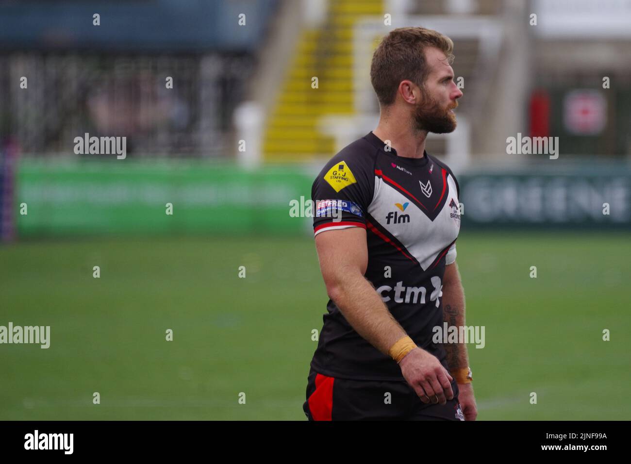 Newcastle upon Tyne, England, 7. August 2022. Rhys Curran spielt für London Broncos gegen Newcastle Thunder bei der Betfred Championship im Kingston Park. Quelle: Colin Edwards Stockfoto