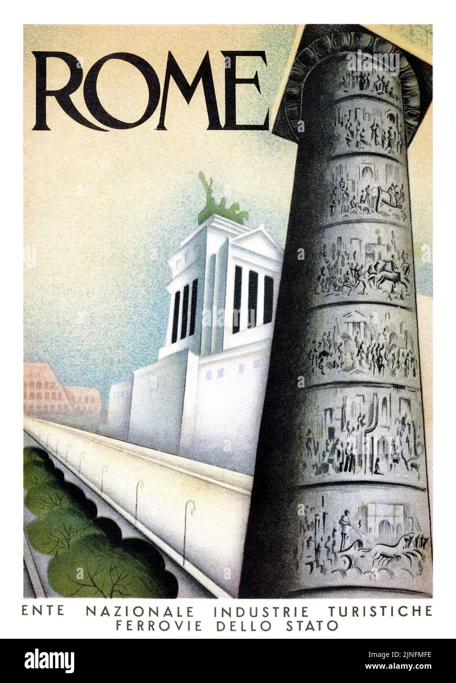 Rom. Künstler unbekannt. Plakat veröffentlicht 1933 in Italien. Stockfoto