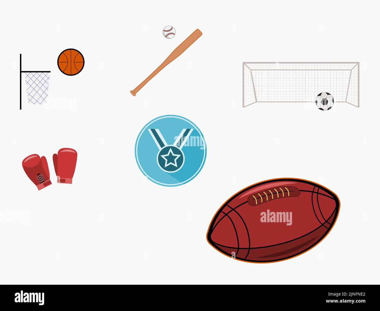 Sport-Equipment-Set Stock Vektor