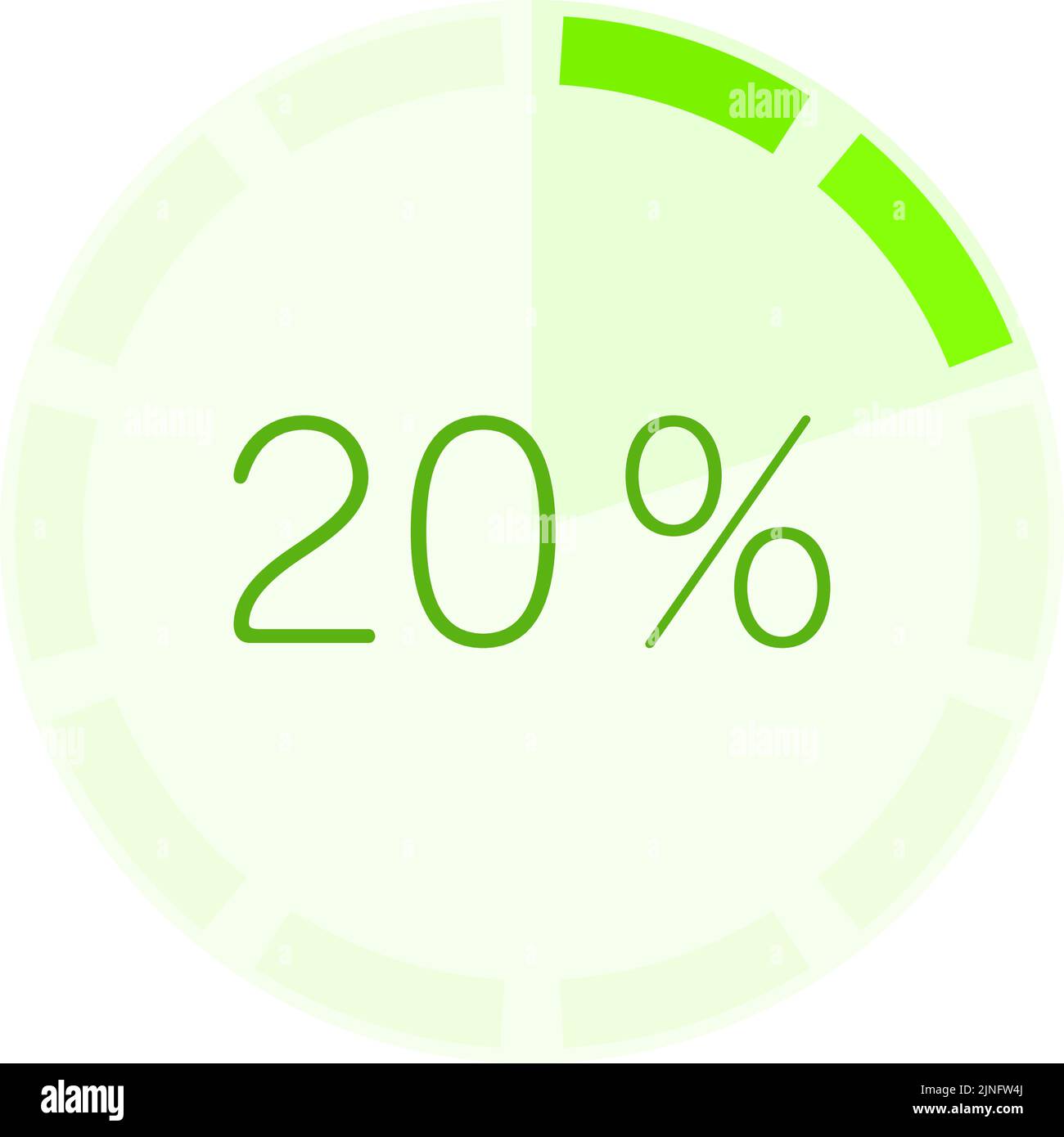 Grafik mit Speicheranzeige, grün Stock Vektor