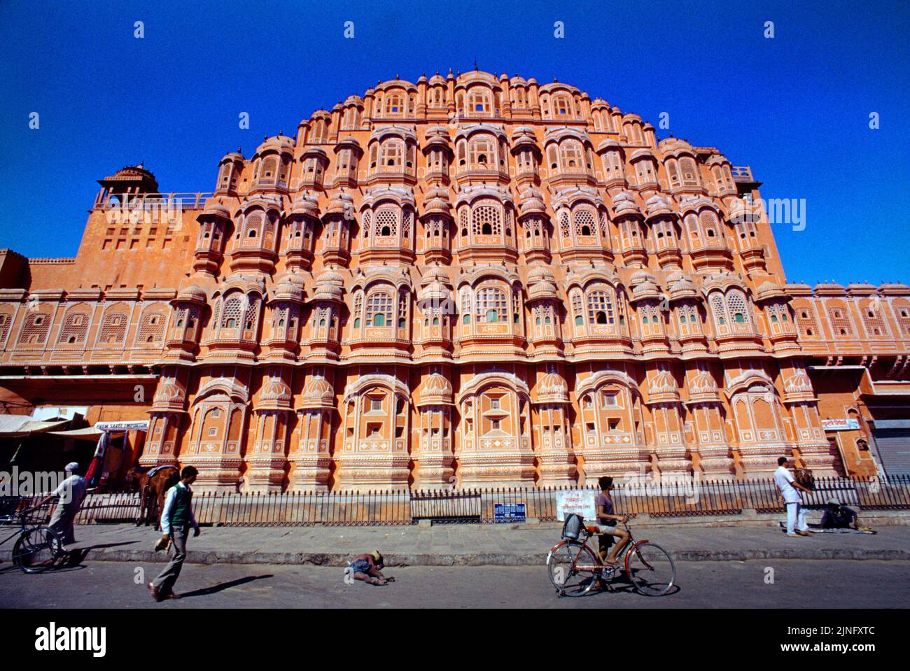 Jaipur Indien der Hawa Mahal (Palast der Winde) 18. Jahrhundert Stockfoto