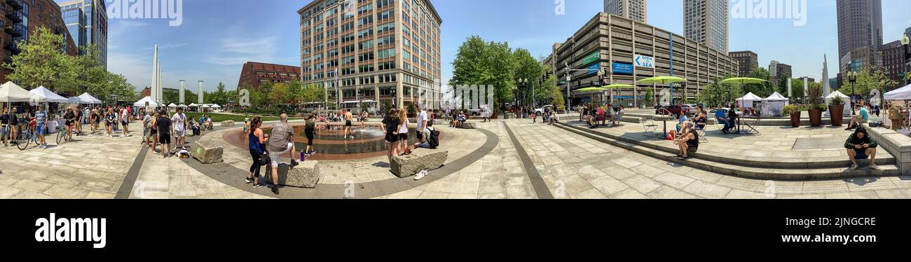 Rose Fitzgerald Kennedy Greenway in Boston, Massachusetts Stockfoto