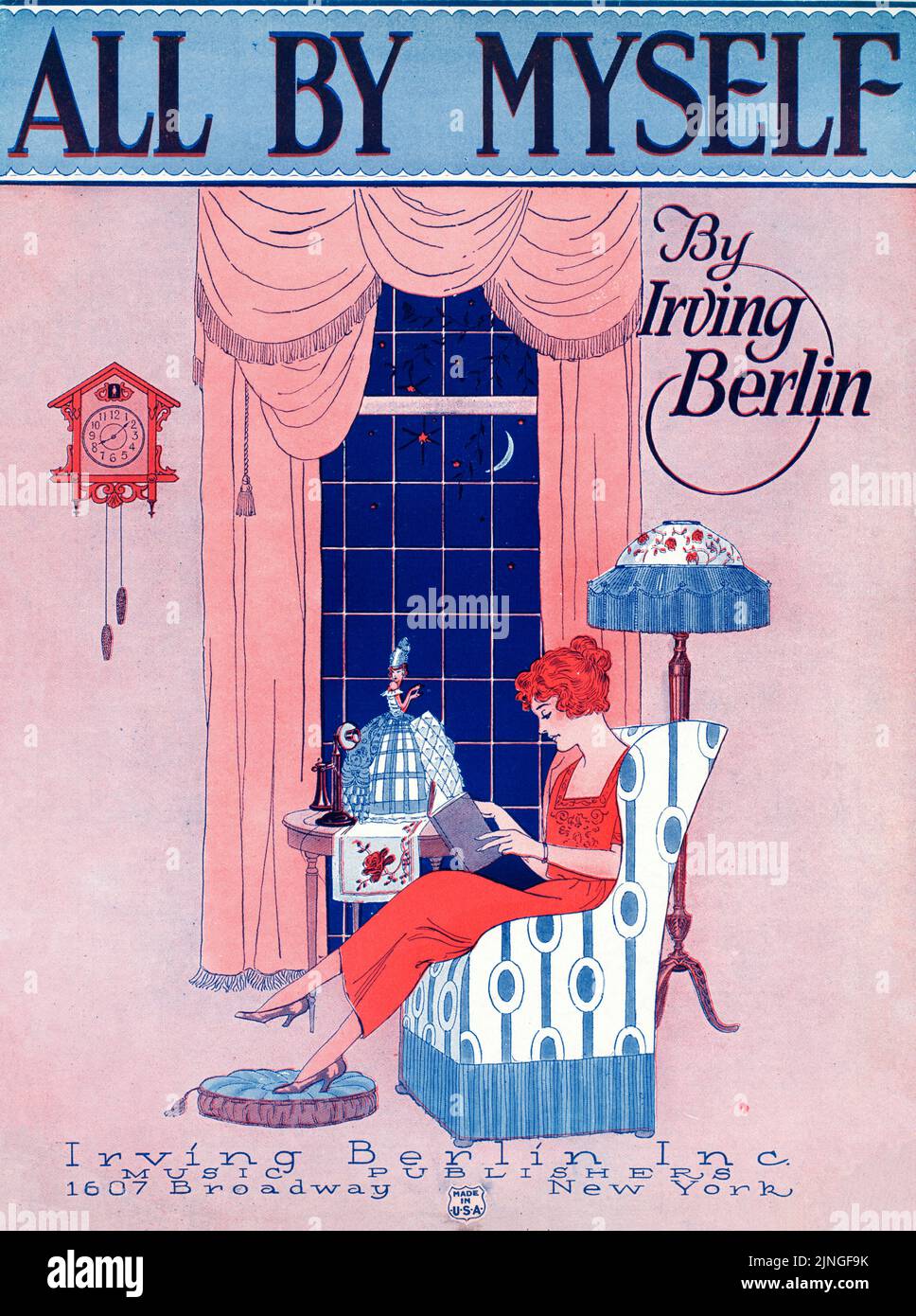 All by Myself (1921) von Irving Berlin. Titelblatt mit Noten. Stockfoto