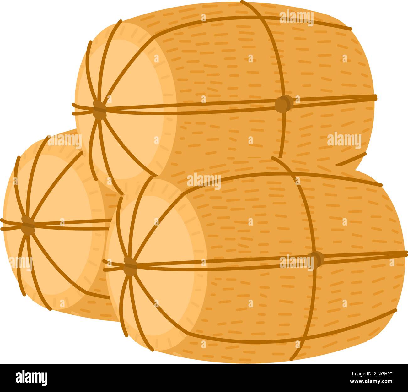 Neujahrsdekoration: Vektor-Illustration von gestapelten Reisballen im japanischen Stil Stock Vektor
