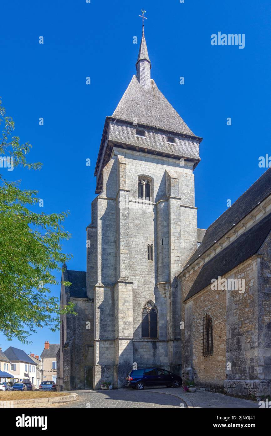 Kirche Saint-Marcel, Saint-Marcel, Indre (36), Frankreich. Stockfoto