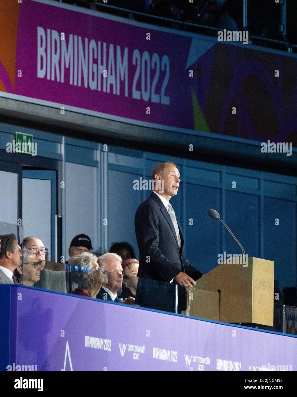 Prinz Edward, Earl of Wessex, Abschlussrede bei den Commonwealth Games Stockfoto