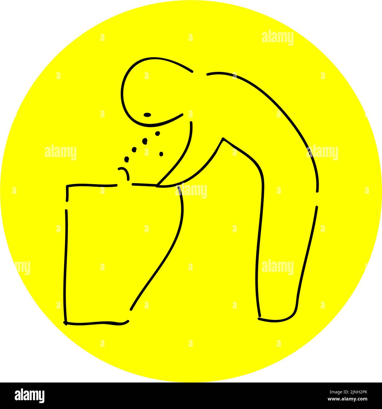 Handgeschriebene einfache Symbolillustration: Trinkbrunnen Stock Vektor