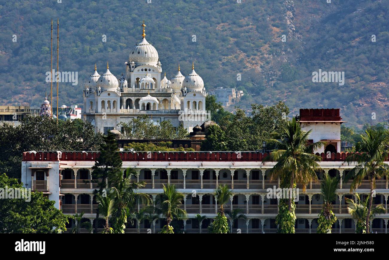 Sikh Tempel Gurudwara Singh Sabha in Pushkar, Indien Stockfoto