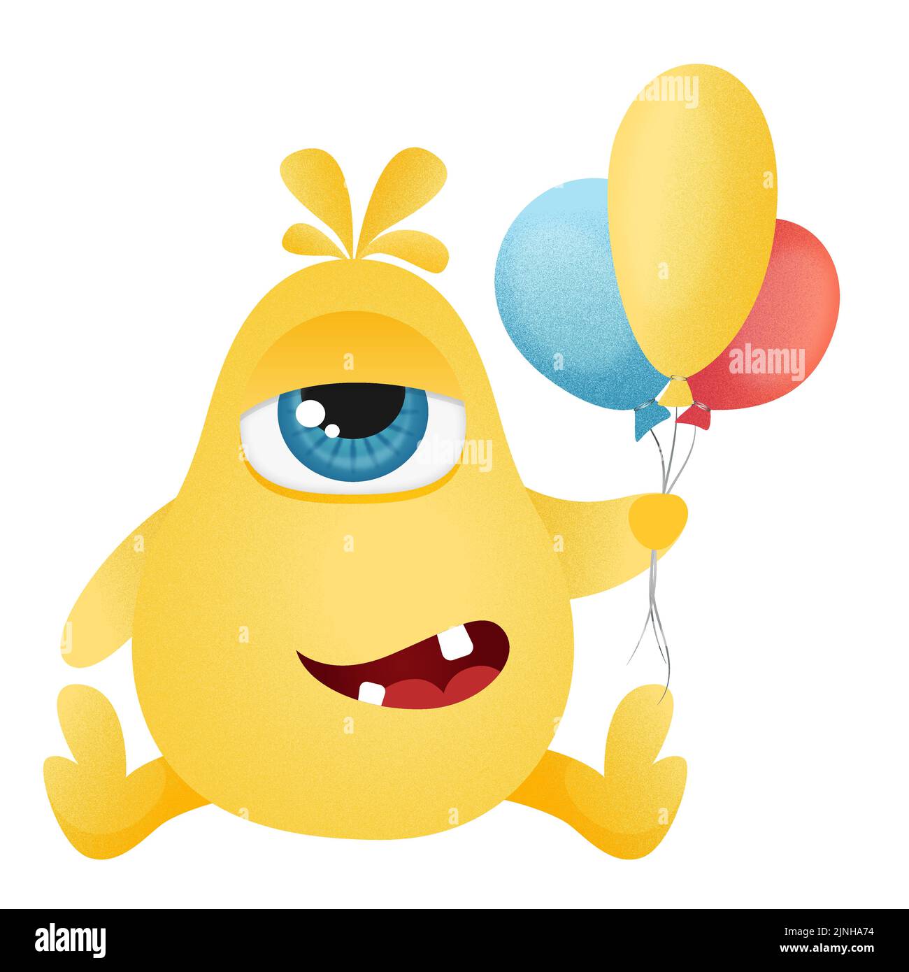 Bunte niedliche Monster. Lustige Zeichentrickfigur. Vektorgrafik. Stock Vektor