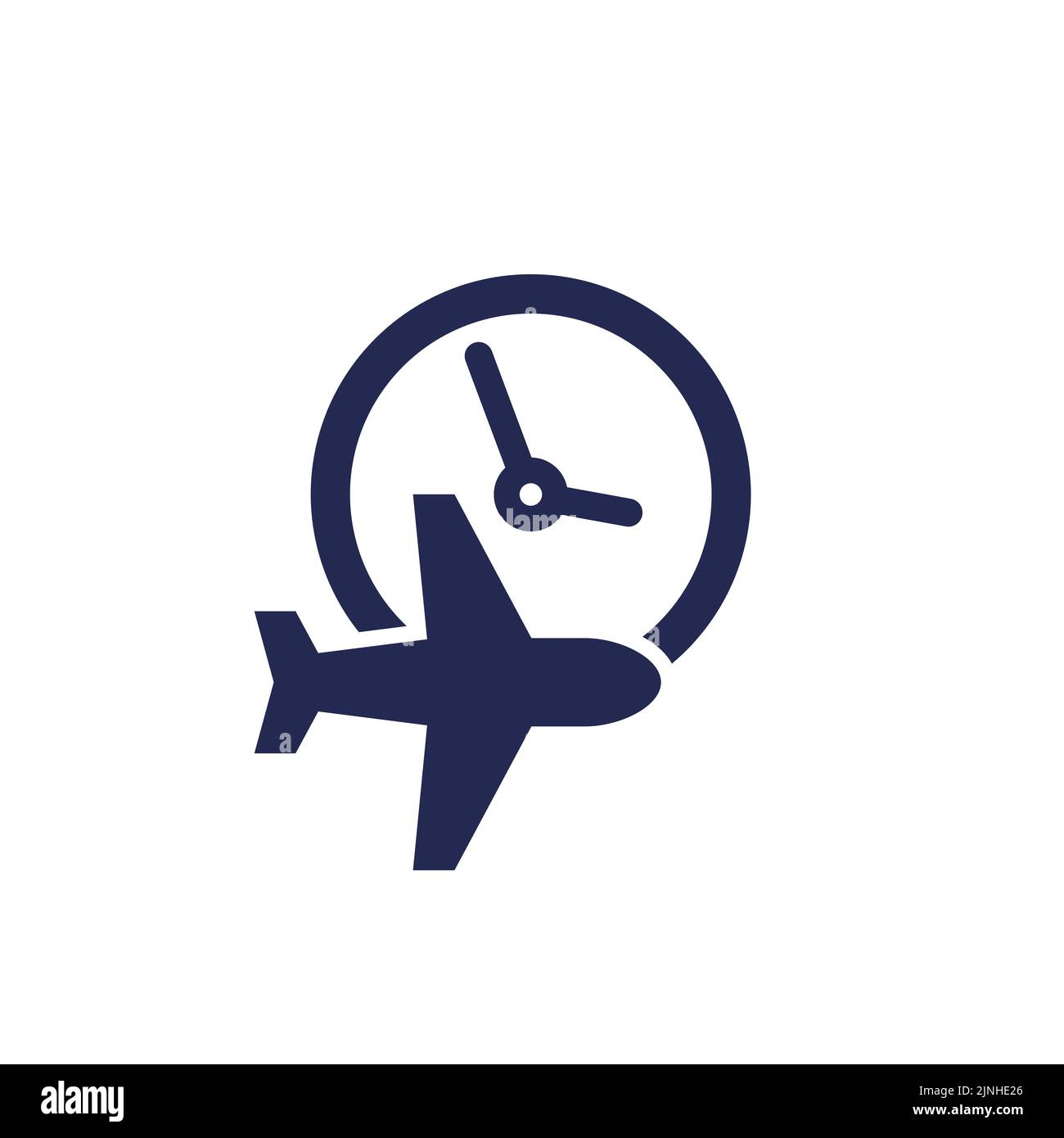 Symbol für Flugzeit oder Verspätung, Vektor Stock Vektor