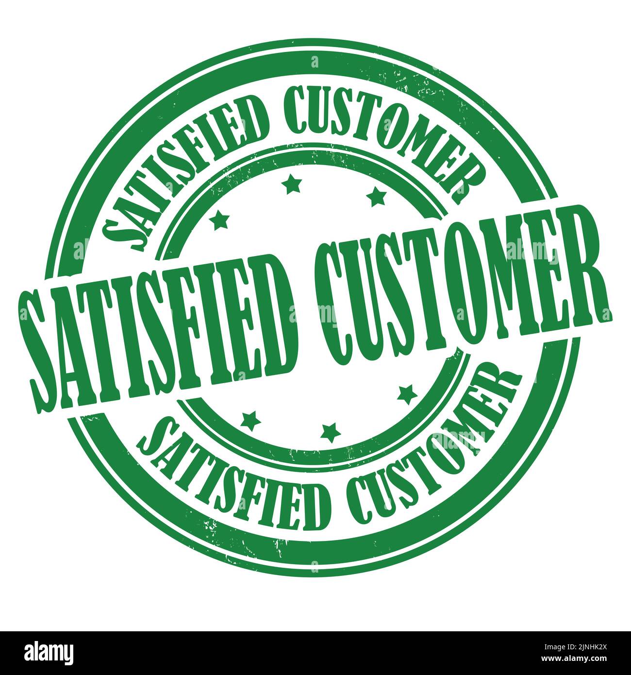 Zufriedene Kunden Grunge Gummi Stempel auf weißem Hintergrund, Vektor-Illustration Stock Vektor