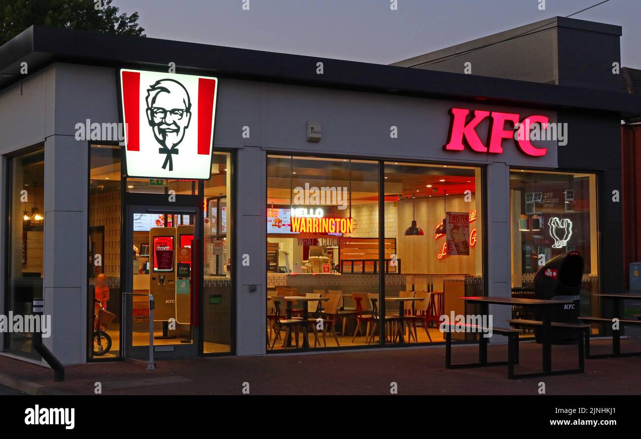 KFC, Kentucky Fried Chicken Franchise Outlet, Kingsway, latchford, Warrington, Cheshire, ENGLAND, GROSSBRITANNIEN, WA4 1LT Stockfoto