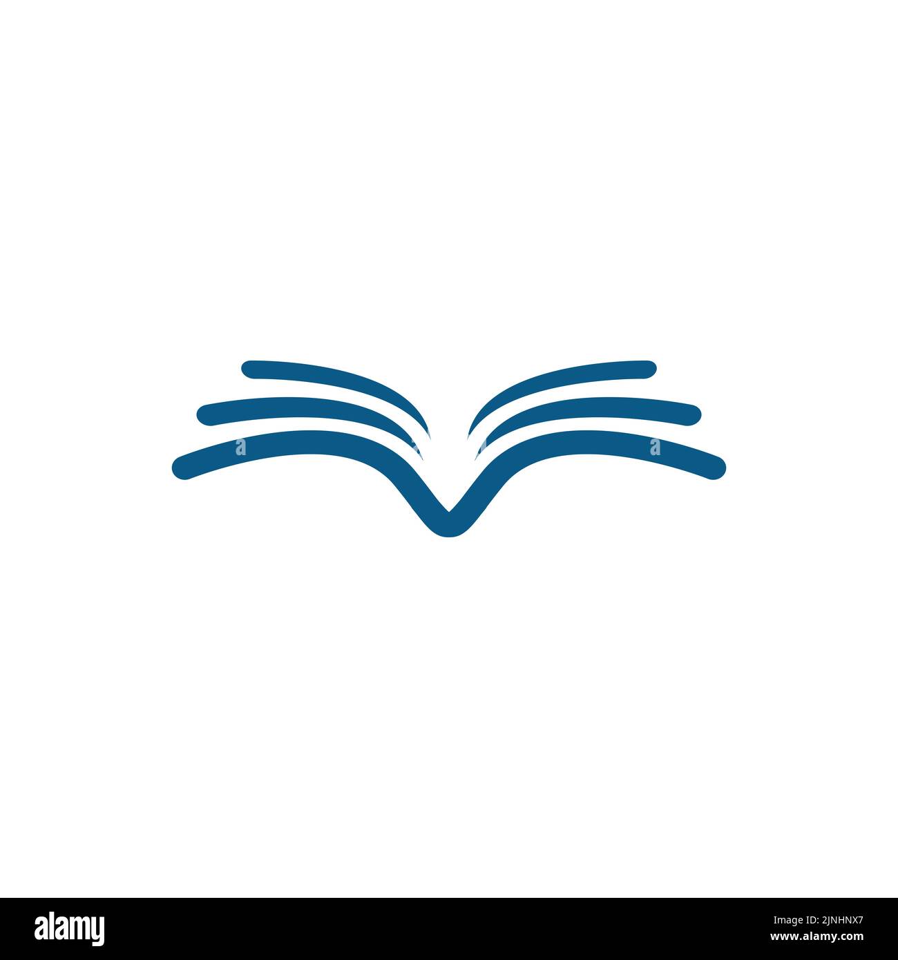 Flying Bird Book Vektorlogo. Luxus Vogel Buch Design Vektor Vorlage. Stock Vektor