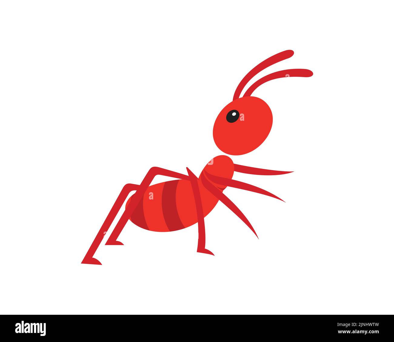 Halbdetaillierte Ant Einfache Illustration Stock Vektor