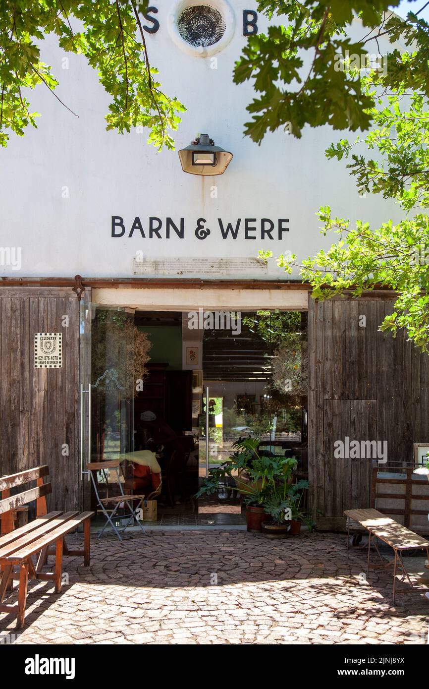 Barn & Werf Store auf der Franschhoek Rd in Simondium, Cape Winelands - Südafrika, Stockfoto