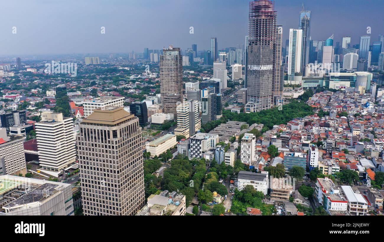 Jakarta offiziell die Special Capital Region von Jakarta, ist die Hauptstadt Indonesiens. Jakarta ist das Zentrum der Wirtschaft, Kultur und Politik von Stockfoto