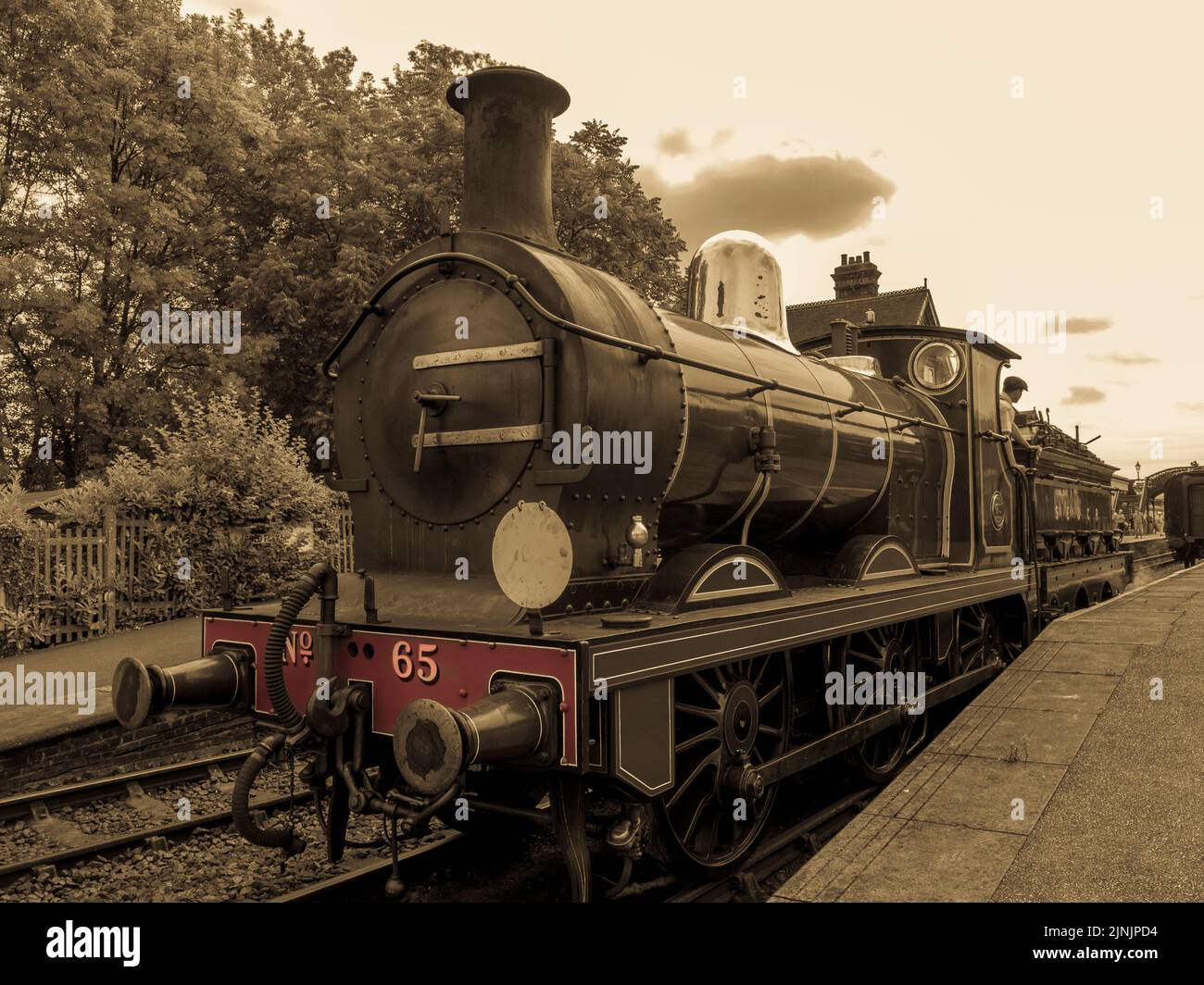 SER-KLASSE O1 0-6-0 No. 65 Lokomotive am Bahnhof Sheffield Park auf der Bluebell Railway Stockfoto