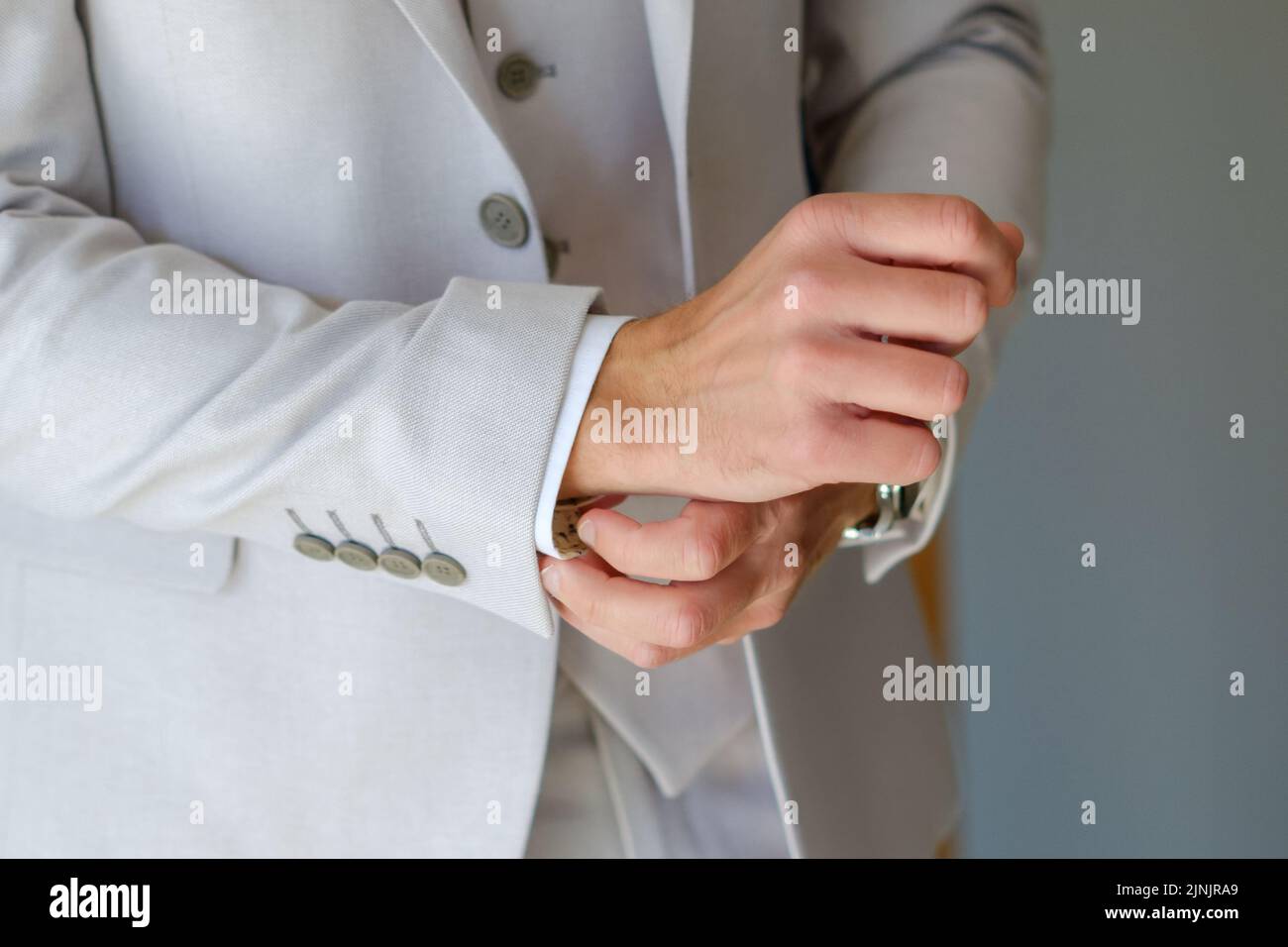 Manschette einstellen Stockfoto