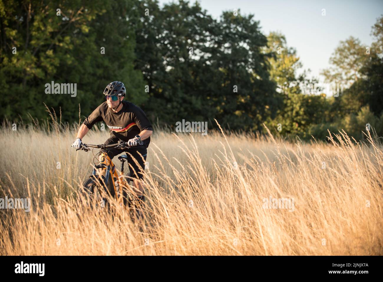 Mountainbike-Touren in Hertfordshire, England Stockfoto