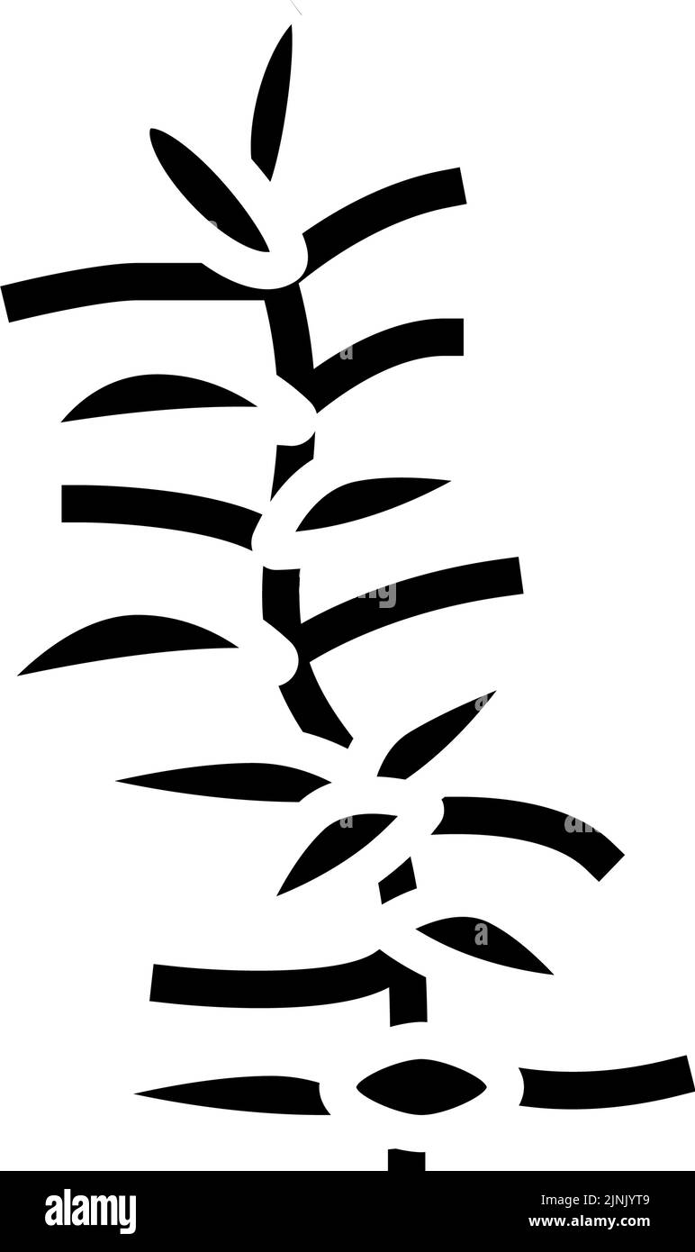 Hydrophilie Polyspermie Glyphe Symbol Vektor Illustration Stock Vektor