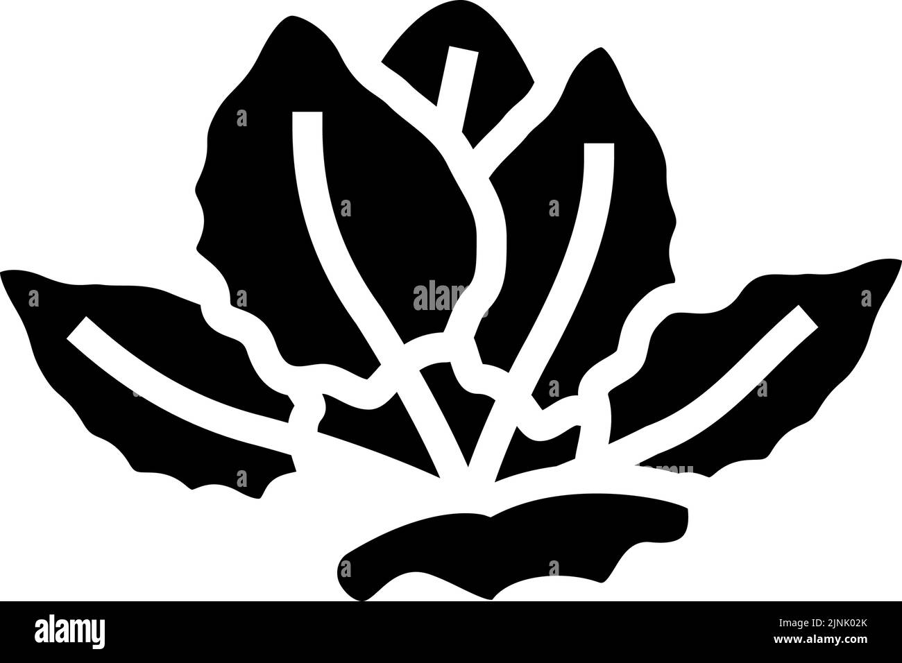 Abbildung des Symbols „tiger Lotus Glyphe“ Stock Vektor