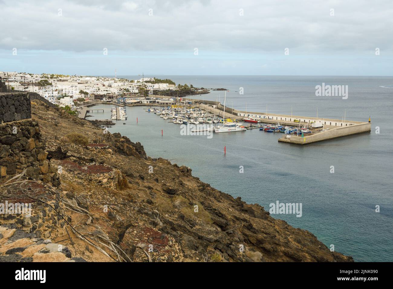 Blick auf Playa del Carmen auf Lanzarote Stockfoto