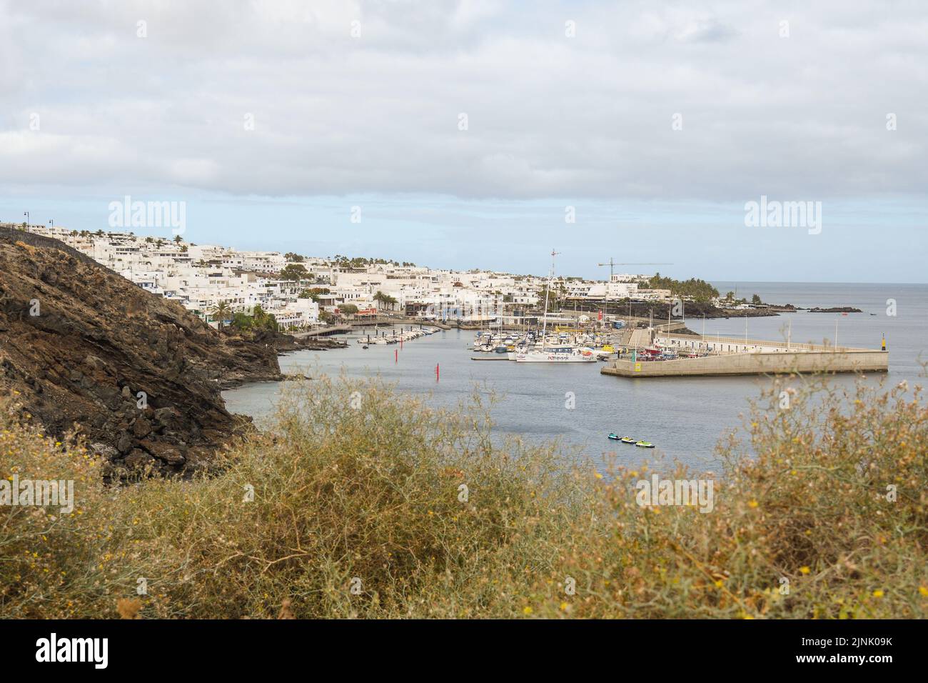 Blick auf Playa del Carmen auf Lanzarote Stockfoto