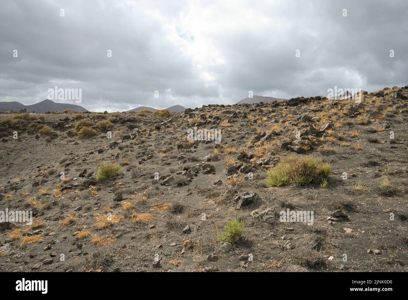 Vulkanlandschaft auf Lanzarote Stockfoto