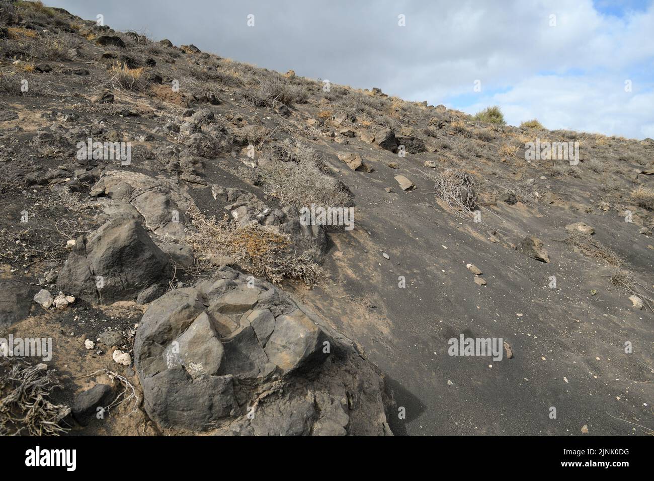 Vulkanlandschaft auf Lanzarote Stockfoto