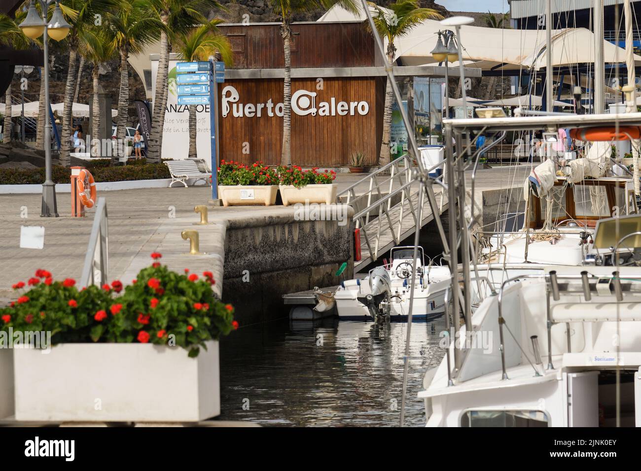 Marina in Puerto calero, Lanzarote Stockfoto