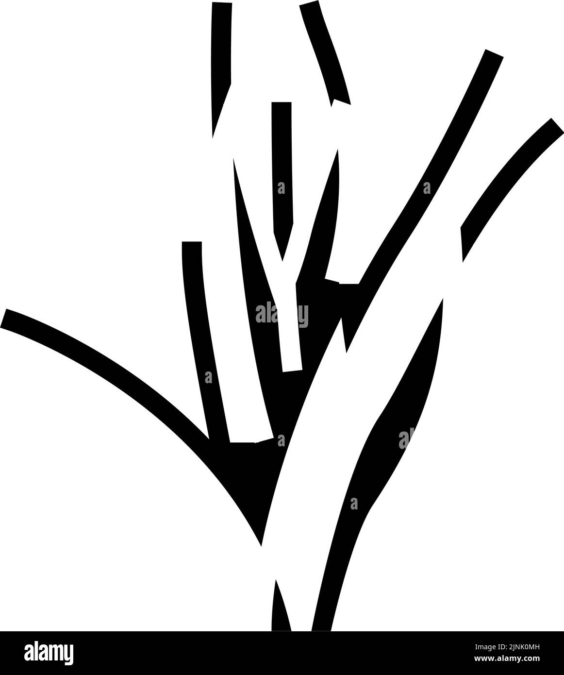 Vektorgrafik für symbole der vallisneria spiralis Glyphe Stock Vektor