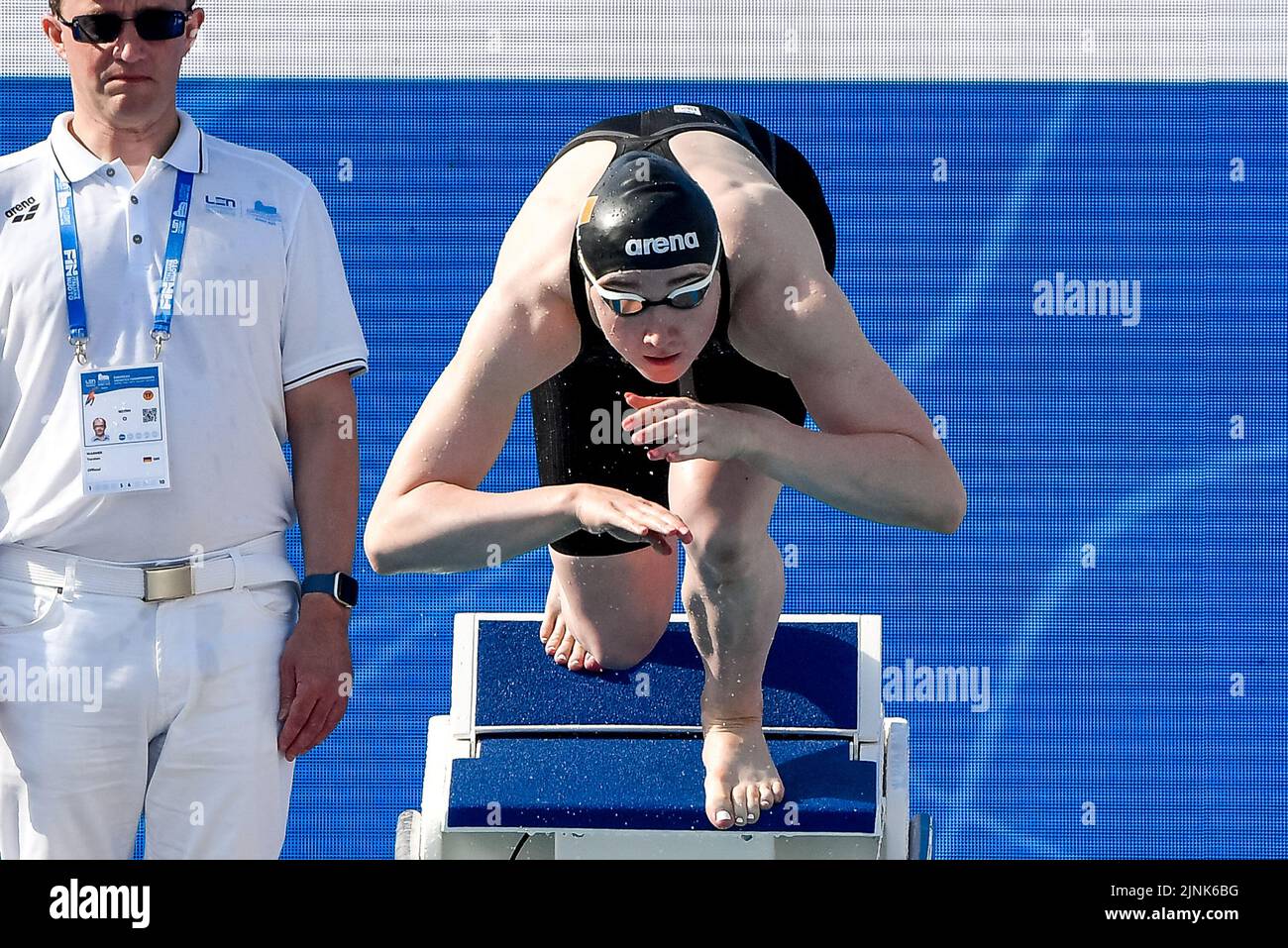 Roma, Italien. 12. August 2022. COYNE Niamh IRL IRELAND100m Breaststroke Women Heats Swimming Roma, 12/8/2022 Stadio del Nuoto XXVI len European Championships Roma 2022 Foto Andrea Staccioli/Deepbluemedia/Insidefoto Kredit: Insidefoto di andrea staccioli/Alamy Live News Stockfoto