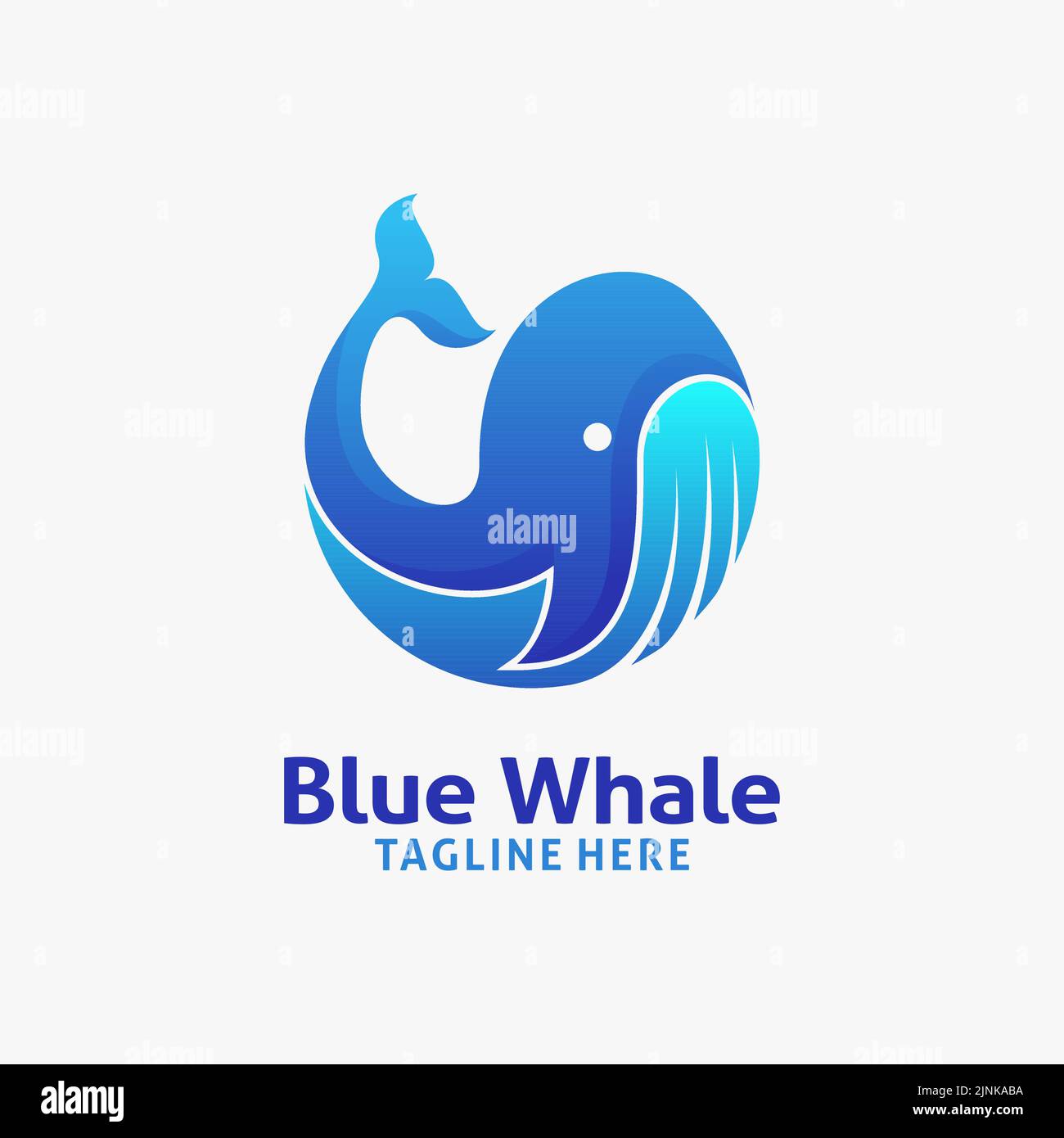 Blaues Wal-Logo Stock Vektor