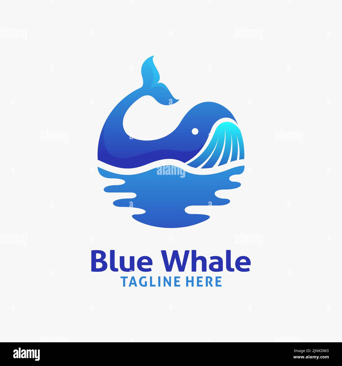 Blaues Wal-Logo Stock Vektor