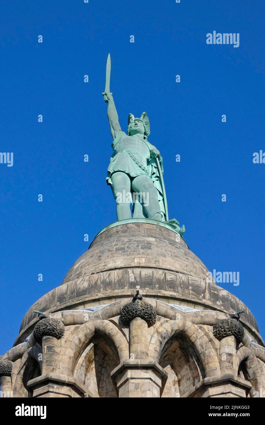 hermann-Denkmal, hermann-Denkmäler Stockfoto