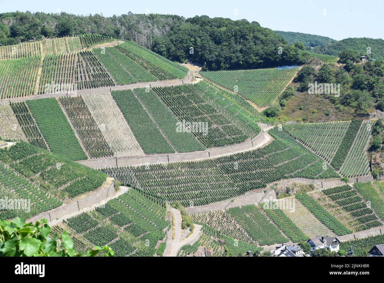 Ahrtal ein Jahr nach der Flut, Dernau Stockfoto
