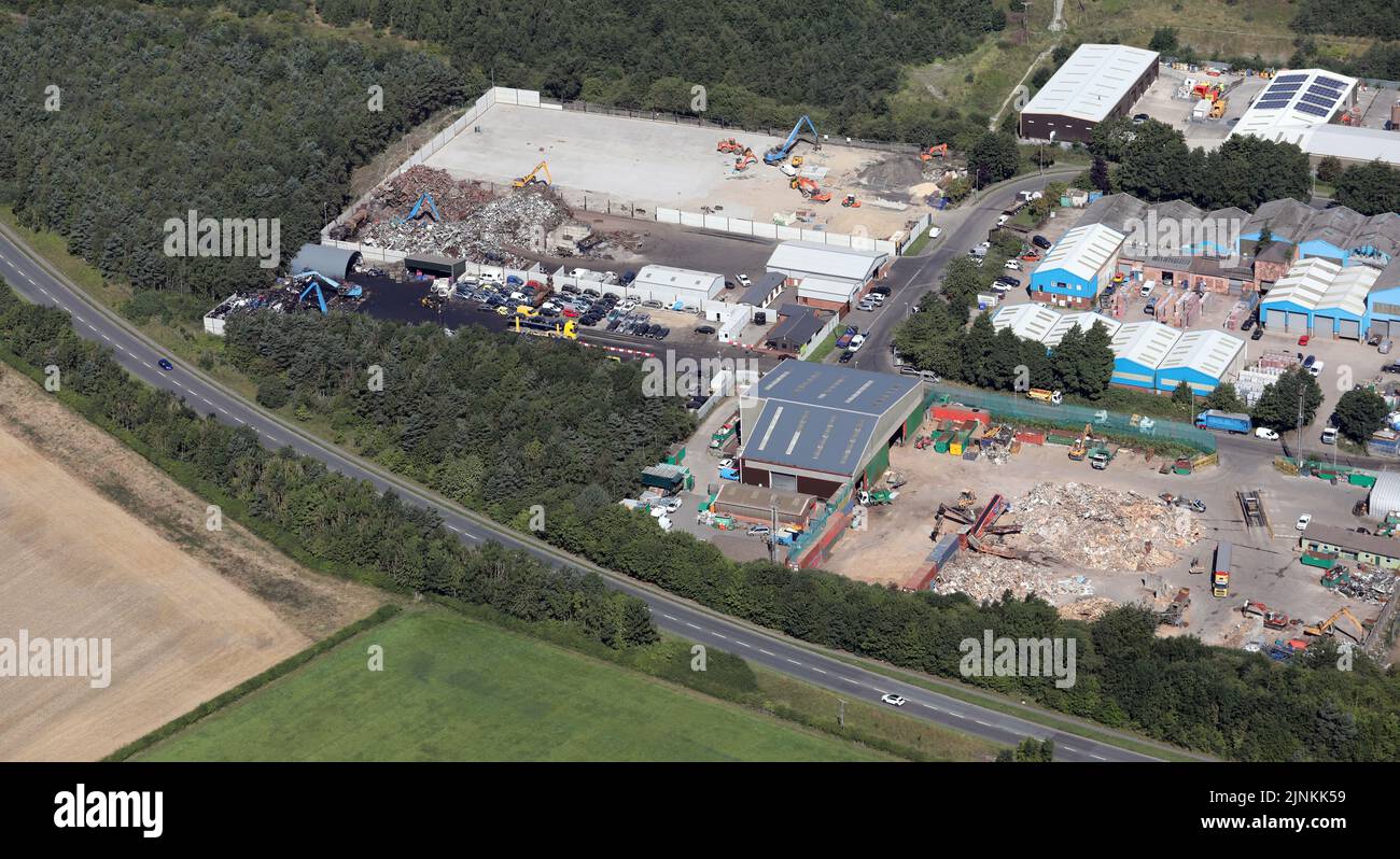 Luftaufnahme des Hackworth Industrial Park, Shildon, County Durham Stockfoto