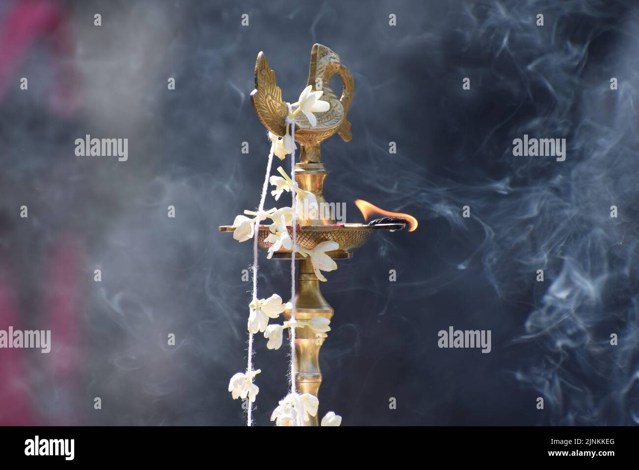 Dekorierte Coco-Lampe Stockfoto