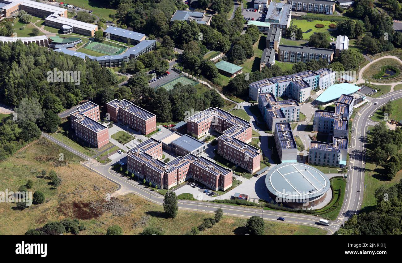 Luftaufnahme der Universitätsgebäude der Durham University Stockfoto