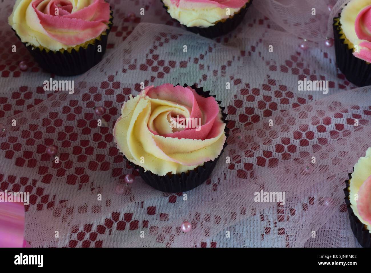 Bunte Muffins Stockfoto