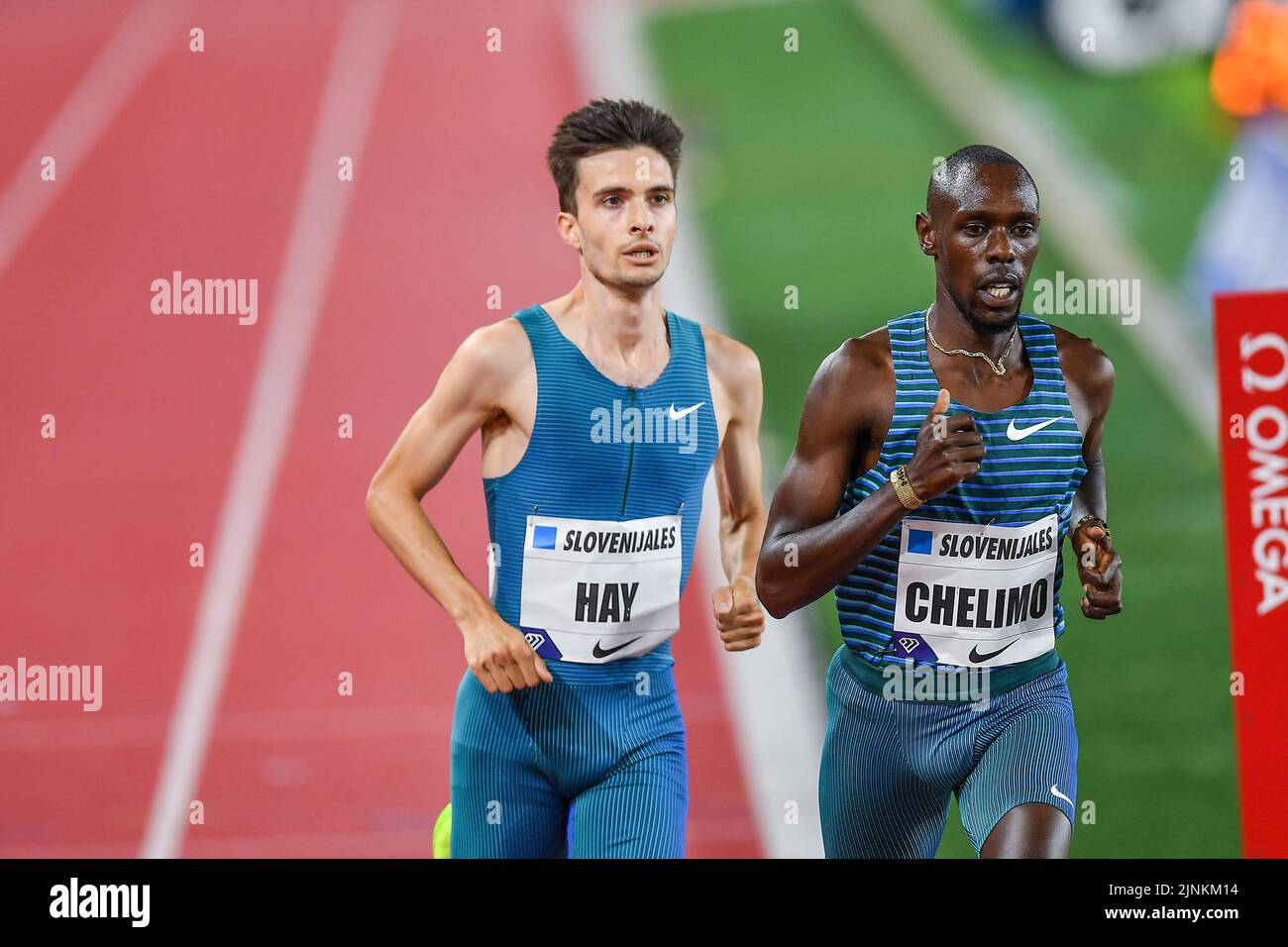 Montecarlo, Montecarlo, Fürstentum Monaco, 10. August 2022, Hugo HAY (FRA) und Paul CHELIMO (USA), 3000m Männer, während des Treffens mit Herculis 2022 Durin Stockfoto